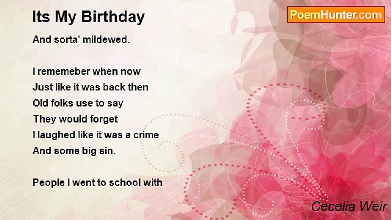 Cecelia Weir - Its My Birthday