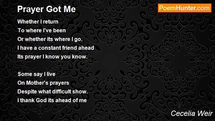 Cecelia Weir - Prayer Got Me