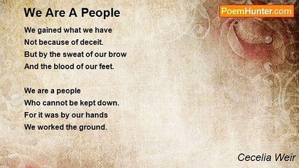 Cecelia Weir - We Are A People