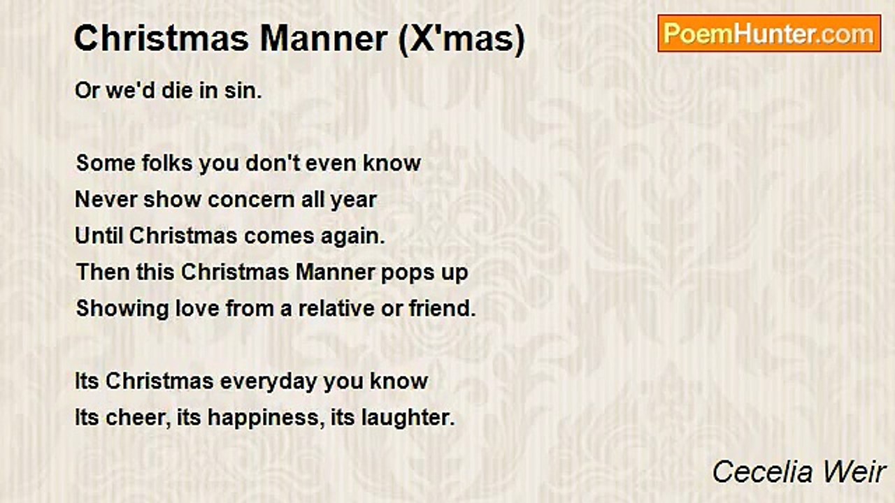 Cecelia Weir - Christmas Manner (X'mas)