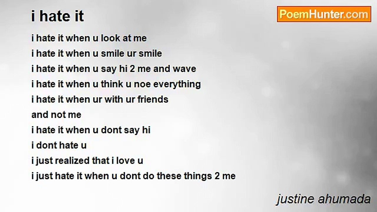 justine ahumada - i hate it