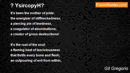 Gil Gregorio - ? YsircopyH?