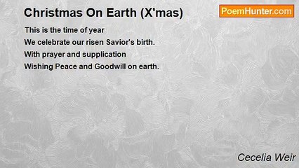 Cecelia Weir - Christmas On Earth (X'mas)