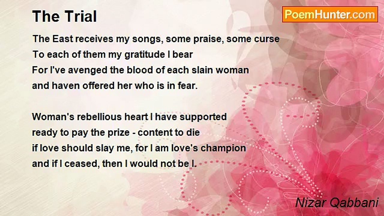 Nizar Qabbani - The Trial