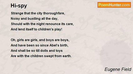 Eugene Field - Hi-spy