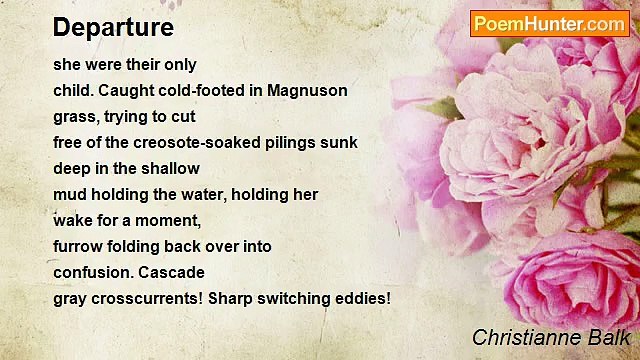 Christianne Balk - Departure