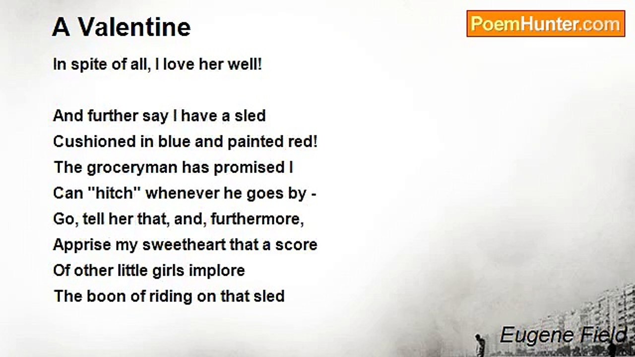 Eugene Field - A Valentine