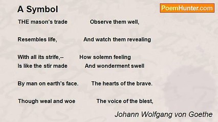 Johann Wolfgang von Goethe - A Symbol