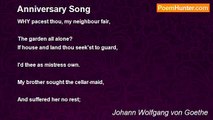 Johann Wolfgang von Goethe - Anniversary Song