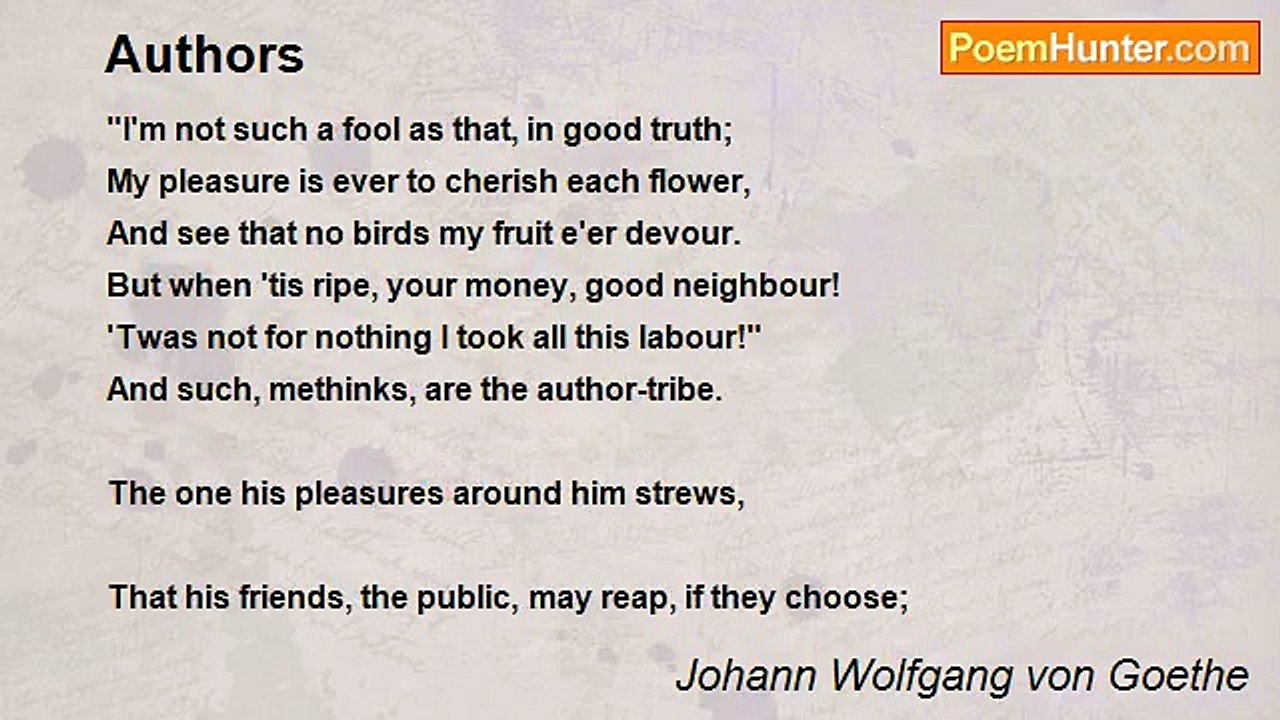 Johann Wolfgang von Goethe - Authors