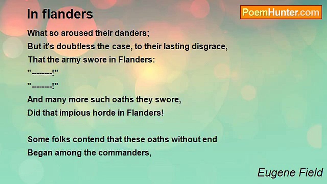 Eugene Field - In flanders
