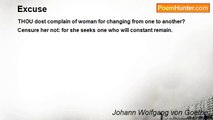 Johann Wolfgang von Goethe - Excuse