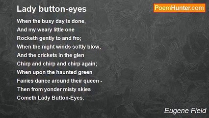 Eugene Field - Lady button-eyes