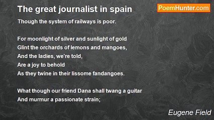 Eugene Field - The great journalist in spain