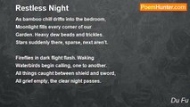 Du Fu - Restless Night