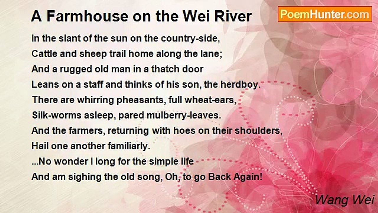 Wang Wei - A Farmhouse on the Wei River