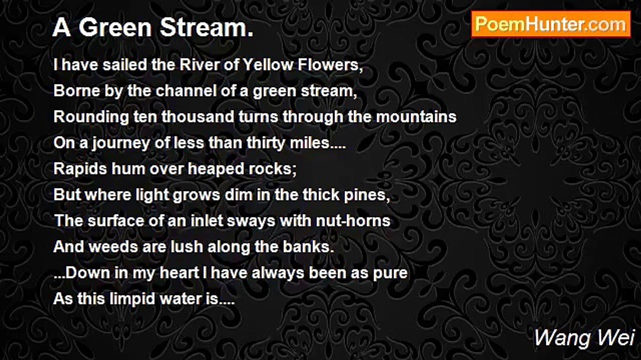 Wang Wei - A Green Stream.