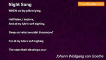 Johann Wolfgang von Goethe - Night Song
