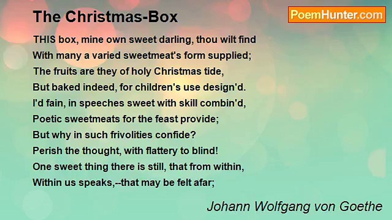 Johann Wolfgang von Goethe - The Christmas-Box