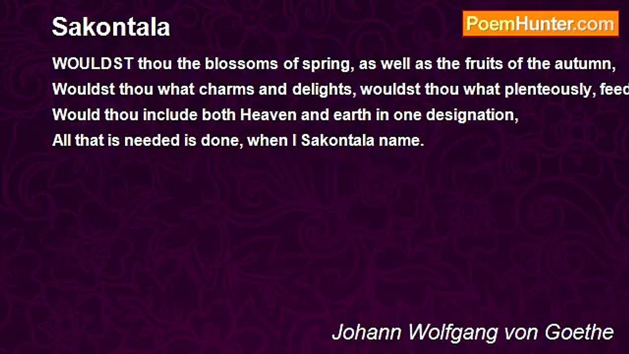 Johann Wolfgang von Goethe - Sakontala
