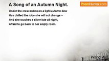 Wang Wei - A Song of an Autumn Night.