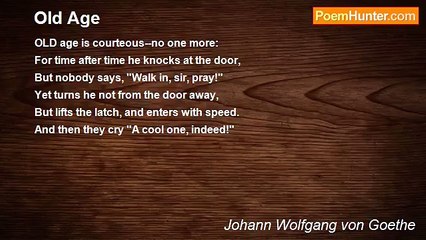 Johann Wolfgang von Goethe - Old Age