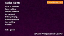 Johann Wolfgang von Goethe - Swiss Song