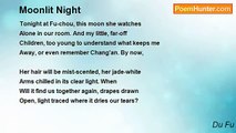 Du Fu - Moonlit Night