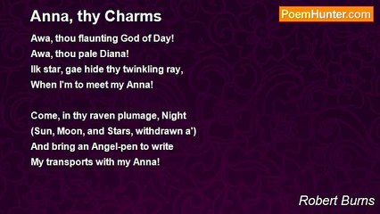 Robert Burns - Anna, thy Charms