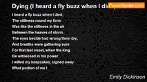 Emily Dickinson - Dying (I heard a fly buzz when I died)