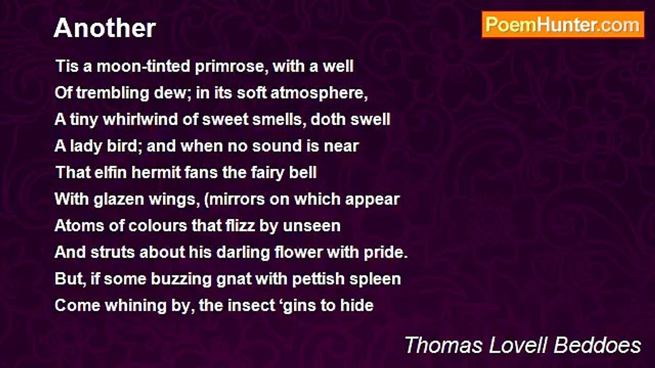 Thomas Lovell Beddoes - Another