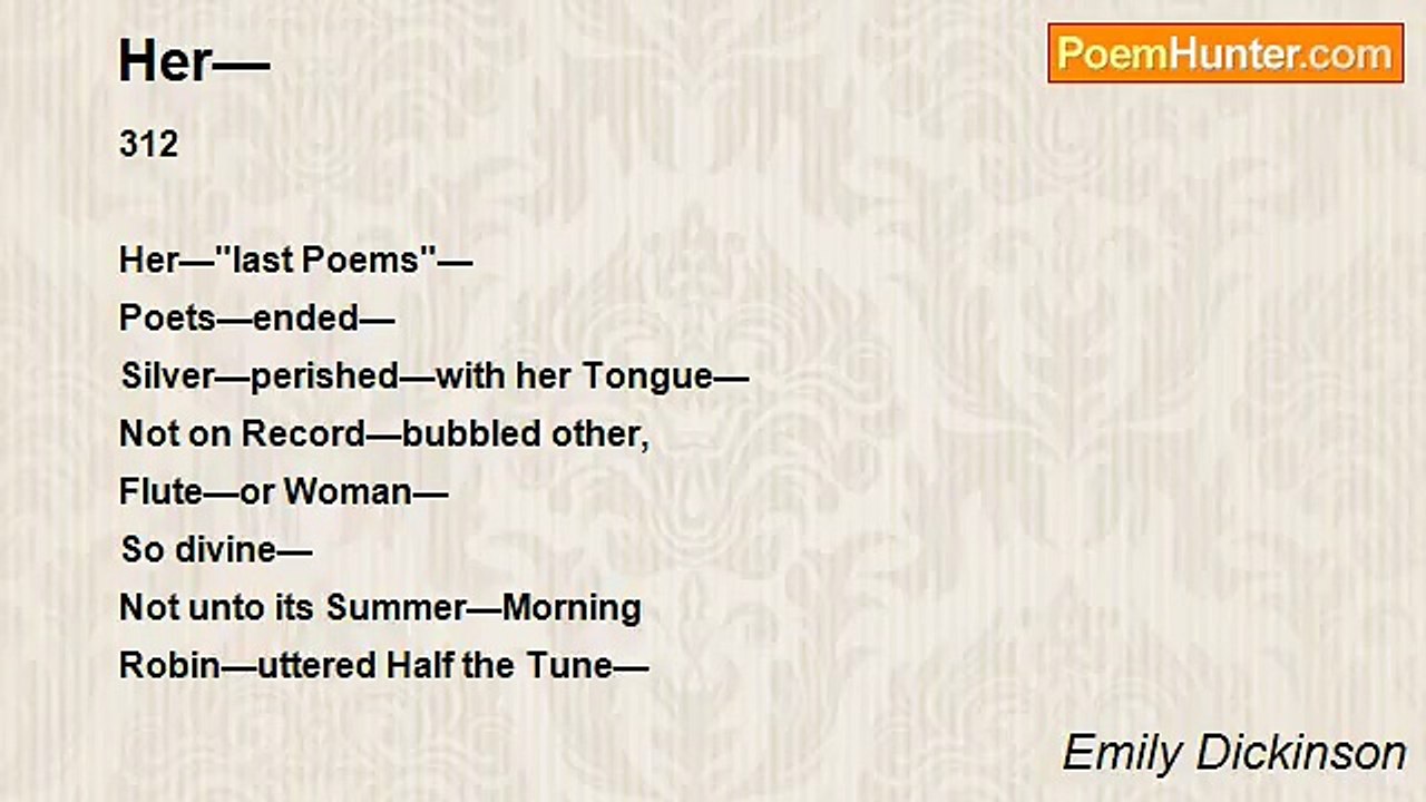 Emily Dickinson - Her—