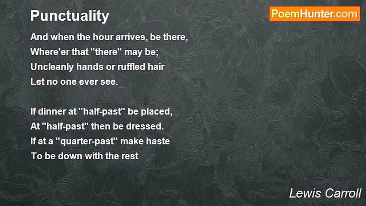 Lewis Carroll - Punctuality
