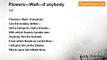Emily Dickinson - Flowers—Well—if anybody