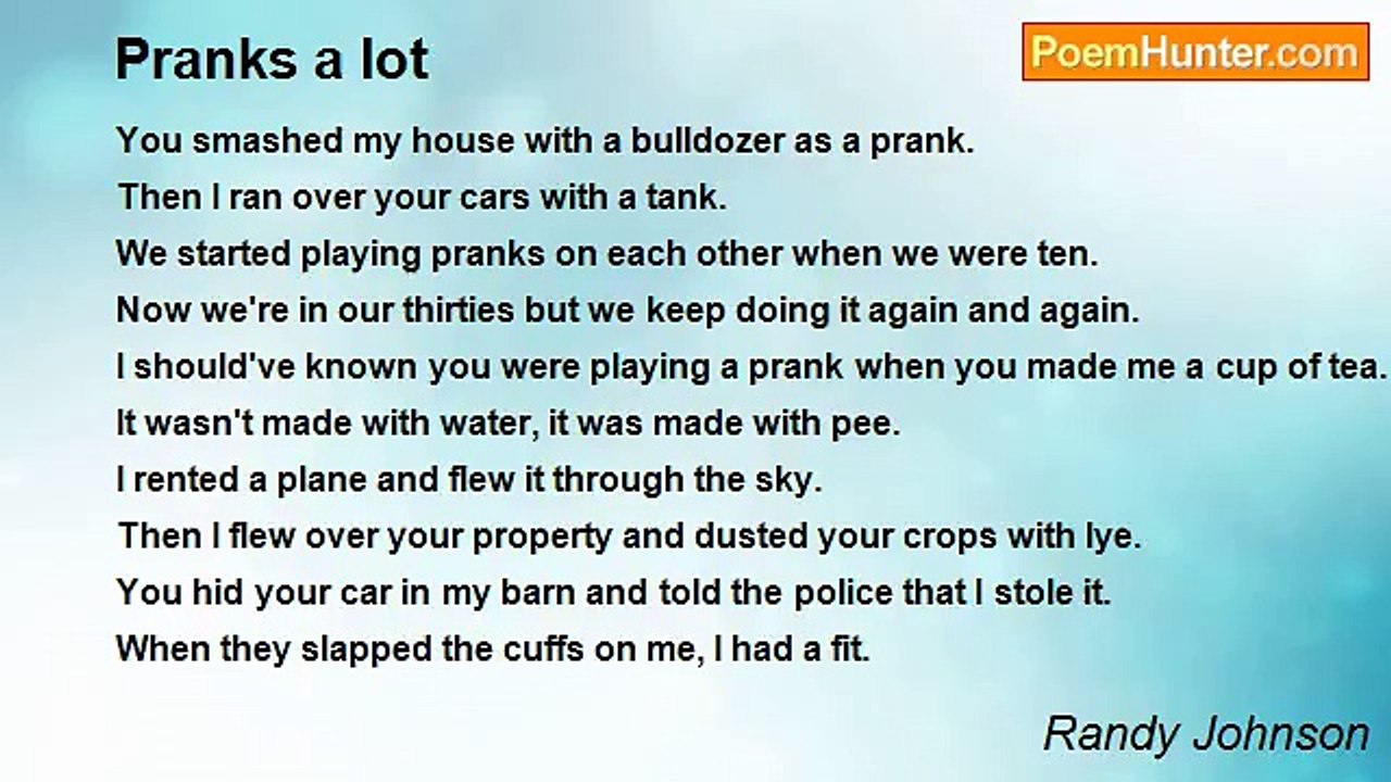 Randy Johnson - Pranks a lot