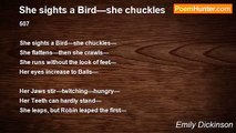 Emily Dickinson - She sights a Bird—she chuckles