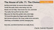 Dante Gabriel Rossetti - The House of Life: 71. The Choice, I