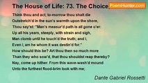 Dante Gabriel Rossetti - The House of Life: 73. The Choice, III