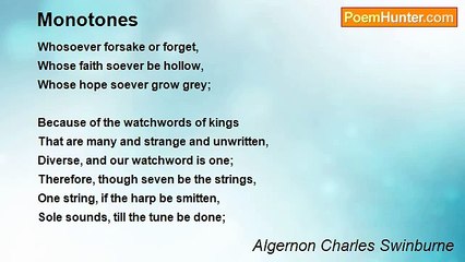 Algernon Charles Swinburne - Monotones