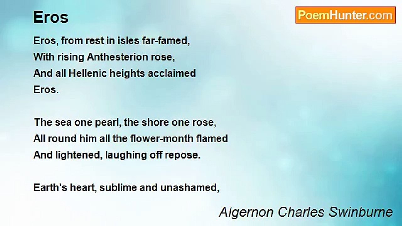 Algernon Charles Swinburne - Eros