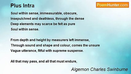 Algernon Charles Swinburne - Plus Intra