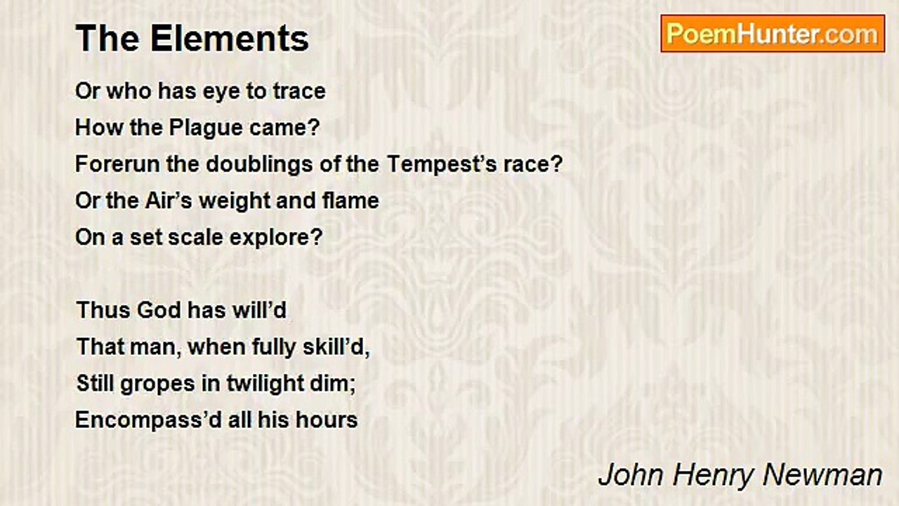 John Henry Newman - The Elements