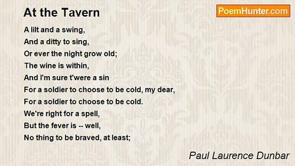 Paul Laurence Dunbar - At the Tavern