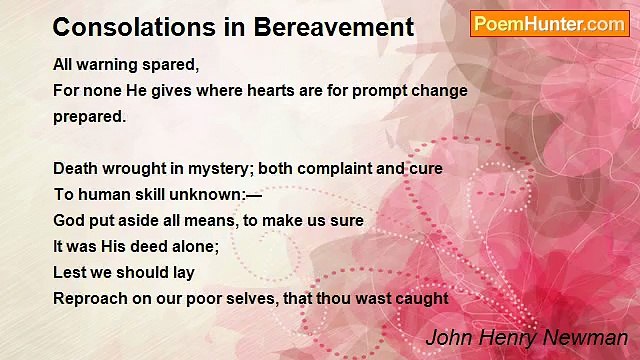 John Henry Newman - Consolations in Bereavement