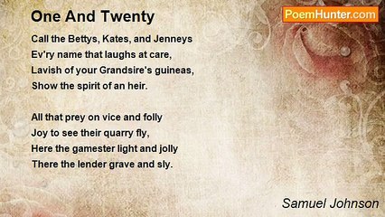 Samuel Johnson - One And Twenty