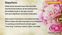 Thomas Hardy - Departure.