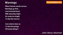 John Henry Newman - Warnings