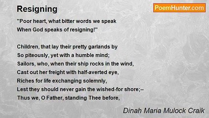 Dinah Maria Mulock Craik - Resigning