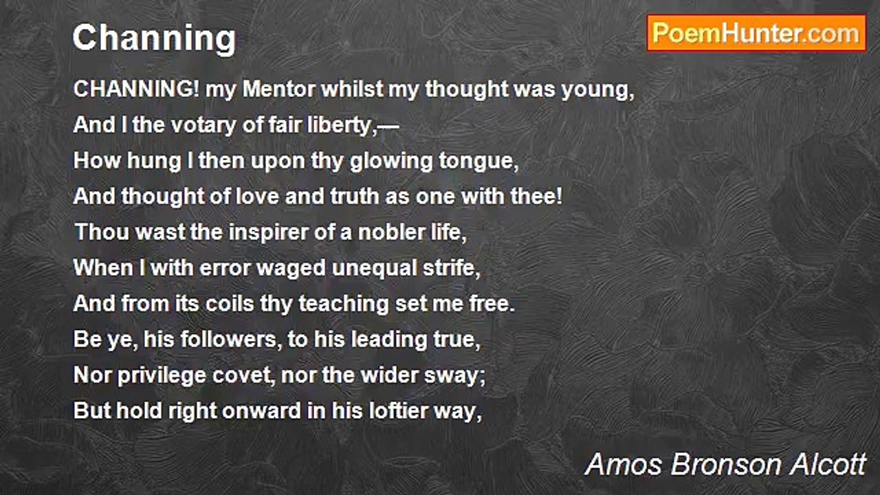 Amos Bronson Alcott - Channing