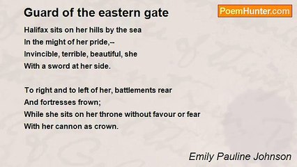 Emily Pauline Johnson - Guard of the eastern gate